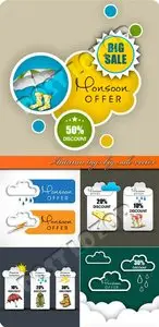 Autumn tags big sale vector