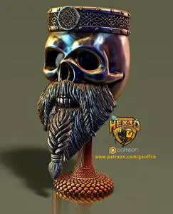 Hex3D - Celtic King Skull Chalice