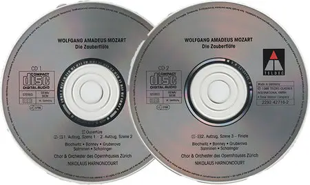 W.A. Mozart - Chor und Orchester des Opernhauses Zürich / Harnoncourt - Die Zauberflöte (1988) [repost, new rip]