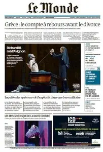 Le Monde du Jeudi 9 Juillet 2015