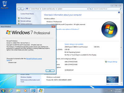 Windows 7 Professional SP1 Multilingual (x64) Preactivated August 2023