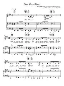 One more sleep - Leona Lewis (Piano-Vocal-Guitar (Piano Accompaniment))