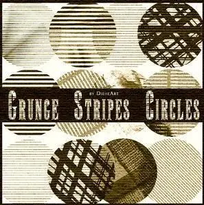 Grunge Stripes Circles Brushes for Photoshop 
