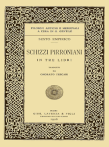 Sesto Empirico - Schizzi pirroniani. I tre libri