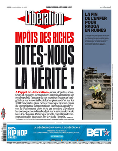 Libération du Mercredi 18 Octobre 2017
