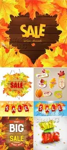 Autumn Sale Backgrounds & Banners Vector