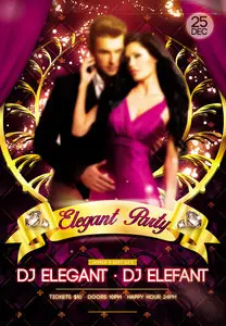 Flyer PSD Template - Elegant Party PSD