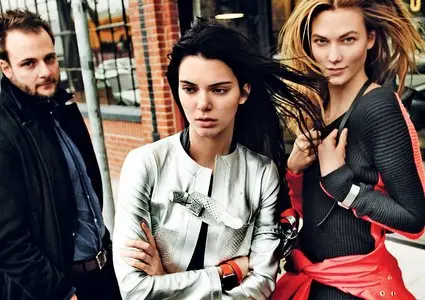 Karlie Kloss, Kendall Jenner and Gigi Hadid by Mario Testino for Vogue US March 2016