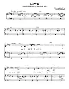 Leave - Glen Hansard (Piano Vocal)