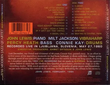 Modern Jazz Quartet - Dedicated To Connie (1960) {2CD Set Atlantic Jazz 82763-2 rel 1995}