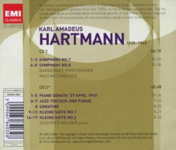 Karl Amadeus Hartmann - Symphonies 7 & 8, Piano Works - Siegfried Mauser, Ingo Metzmacher (2012) [2CD] {EMI Classics}