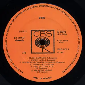 Spirit - Spirit (stereo version) (CBS 1968) 24-bit/96kHz Vinyl Rip