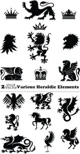 Vectors - Various Heraldic Elements