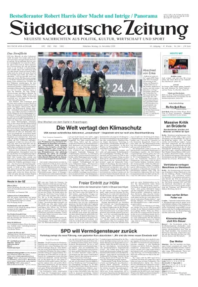 Sueddeutsche Zeitung vom 16.11.2009