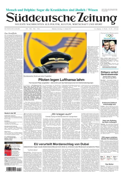 Sueddeutsche Zeitung vom 23.02.2010