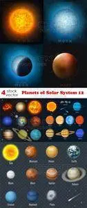 Vectors - Planets of Solar System 12