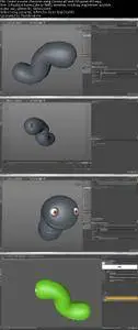 Create a worm character using Cinema 4D and UVLayout