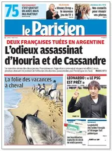 Le Parisien + cahier Paris - Lundi 1er Aout 2011