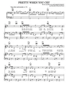 Pretty when you cry - Lana Del Rey (Piano-Vocal-Guitar)