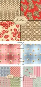 Vector Set Floral Backgrounds