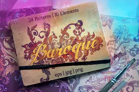 CreativeMarket - Baroque Seamless Vector Pattern Set