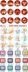 Vectors - Zodiac Shiny Symbols 5