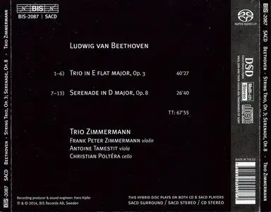 Trio Zimmermann - Ludwig van Beethoven: String Trio Op.3; Serenade Op.8 (2014)