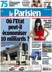 Le Parisien + Cahier Paris du Mardi 11 Septembre 2012