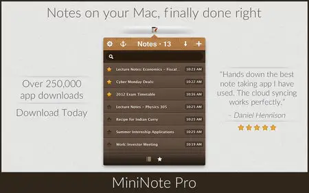 MiniNote Pro 4.8 MacOSX