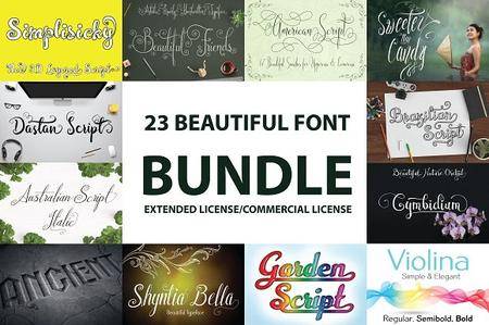CreativeMarket - Beautiful Font Bundle