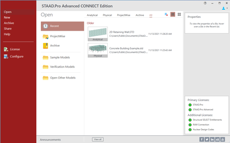 STAAD.Pro CONNECT Edition V22 Update 9