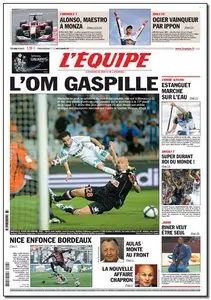 L'Equipe - Lundi 13 Septembre 2010