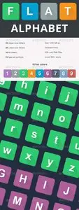 GraphicRiver Flat Alphabet in 9 Colors (with Long Shadow)