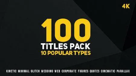 100 Titles Pack (10 popular types) - Project for After Effects (VideoHive)