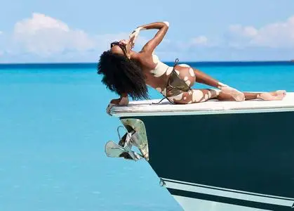 Winnie Harlow photographed by Laretta Houston in Great Exuma, Bahamas for Sports Illustrated Swimsuit 2019