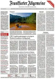 Frankfurter Allgemeine Zeitung vom Samstag, 22. September 2012