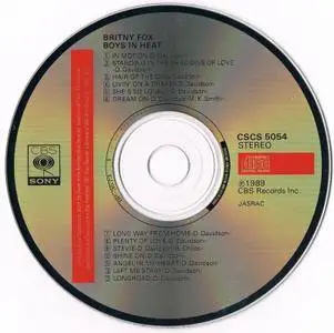 Britny Fox - Boys In Heat (1989) [CBS/Sony ‎CSCS 5054, Japan]