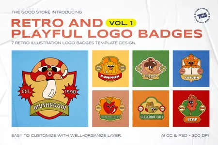 EE - Retro and Playful Autumn Logo Badges  WY4GXTK