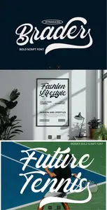 EE - Brader Bold Script Font JS45ARK