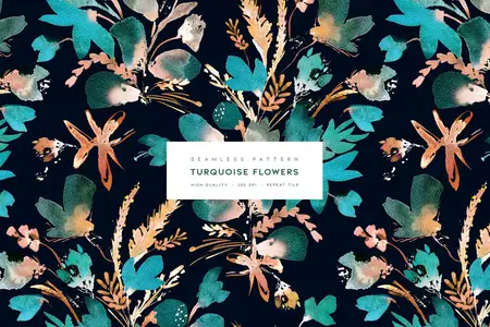 EE - Turquoise Flowers W2FN2NZ