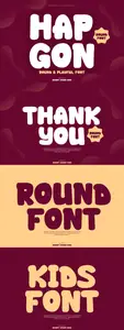 Hapgon - Round Font WJAVKHF