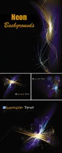 Neon Backgrounds Vector