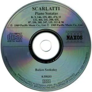 Balazs Szokolay - Domenico Scarlatti: Piano Sonatas (1989)