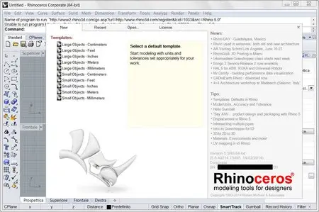 Rhinoceros 5 SR8 v5.8.40214.08345 Corporate Edition