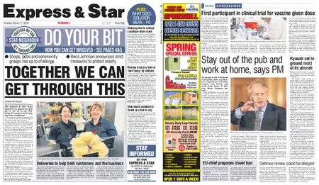 Express and Star Sandwell Edition – March 17, 2020