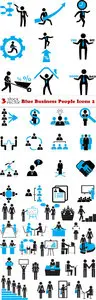 Vectors - Blue Business People Icons 2