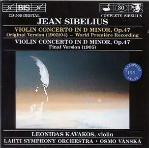 Jean Sibelius: Violin Concerto in D minor (Original Version); Violin Concerto in D minor / Leonidas Kavakos (1992)