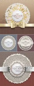 Elegant Vintage Cards Vector 3