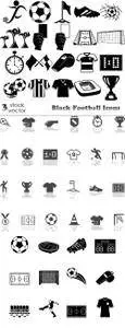 Vectors - Black Football Icons