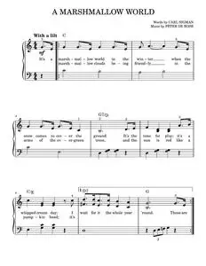 A Marshmallow World - Bing Crosby, Dean Martin, Johnny Mathis (Easy Piano)